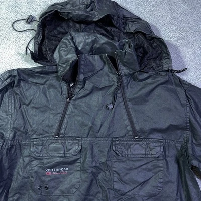 NorthPeak Clothing Co Anorak Jacket Hoodie Black Shell Linen Cotton Blend Size L - Image 1 of 4