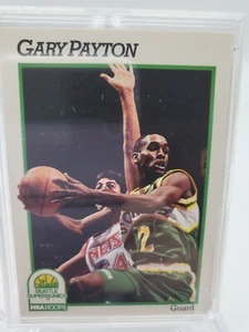 1991 Gary Payton NBA Hoops #202 Rookie Stats - Picture 1 of 5