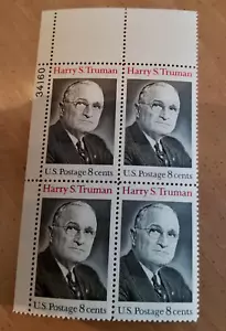 US 8 Cent Harry S Truman Stamp 1973, Scott #1499, block of 4, MNH - Picture 1 of 1