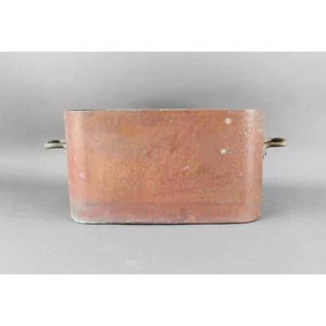 Lamalle NY City France Huge Heavy Gauge Hammered Copper Roasting Pan Tin Linned - Picture 1 of 10