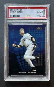 2004 Topps Finest Derek Jeter #2  New York Yankees PSA 10 - Picture 1 of 2