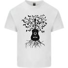 Acoustic Guitar Tree Roots Guitarist Music Mens Cotton T-Shirt Tee Top