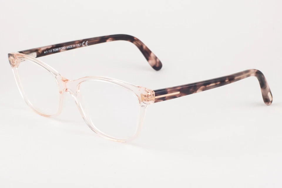 Tom Ford FT 5638-b 072 TRANSP Pink Havana/blue Block Eyeglasses