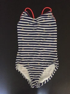 Americana Blue Stripe Girls Kids Old Navy Bathing Suit Pool Beach July Summer 6 - Picture 1 of 4