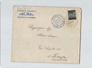 12651 TIMBRO BLU FORLI X FIRENZE AZ. AGRARIA ALMA COCCOLIA MONUMENTI DISTRUTTI S - Picture 1 of 2