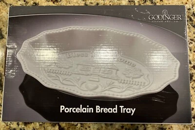 New Godinger White Porcelain “Bless This Home” Bread Tray 11 5/8 x 7 3/4 #62403 - Image 1 of 4