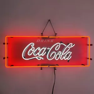 Insegna al neon per bevande Coca Cola 29""x11"" ristorante negozio di alimentari negozio decorazione da parete - Foto 1 di 5