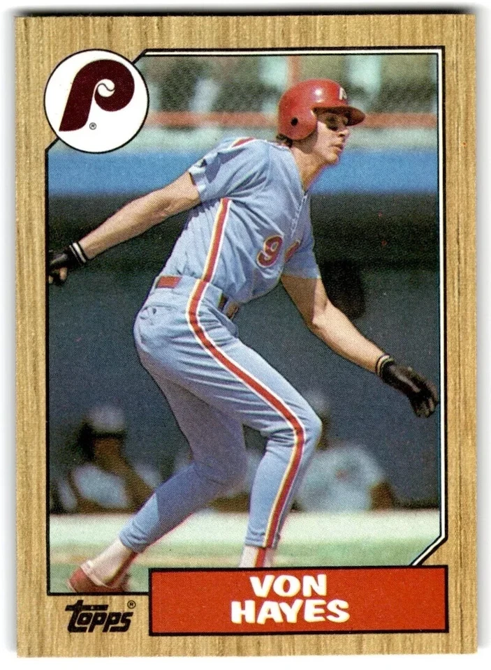 1987 Topps  #666   Von Hayes    Outfield   Philadelphia Phillies   FREE shipping - Image 1 of 1