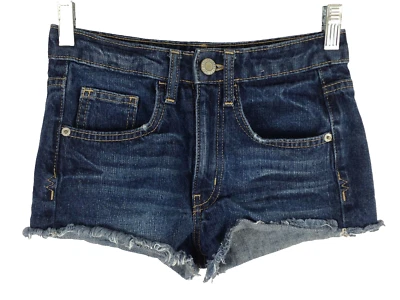 MOSSIMO женщин отрезать джинсовые шорты подростков размер 1 синий темно стирка высоты - Изображение 1 из 3
