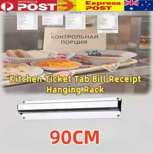 90cm Restaurant Ticket Tab Bill Receipt Hanging Rack Menu Clip Organizer Kitchen - Picture 1 of 14