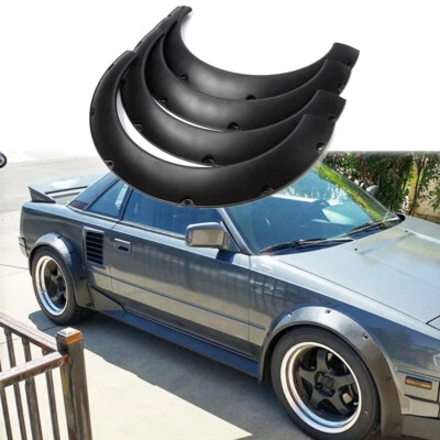 Kit de 4 piezas de destellos de guardabarros flexibles sobre carrocería ancha arcos de rueda 80 mm para Toyota MR2 Foto 1 de 4