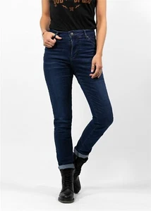 John Doe Betty High Gr. W30-L32 Damen Motorrad Jeans Jeans dunkelblau used - Picture 1 of 7