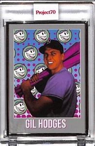 2021 TOPPS PROJECT 70 #455 GIL HODGES by RON ENGLISH - P70 AP SILVER FRAME 22/51 - Picture 1 of 2