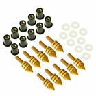 5mm 10pcs Gold Universal Motorcycle Windshield Spike Bolts Screw Nuts Cruiser 