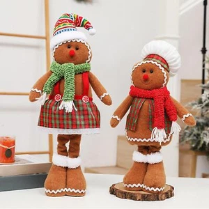 Festive Gingerbread Man Doll with Extendable Legs - Picture 1 of 13