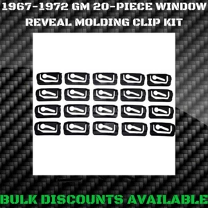 1967-1972 Impala SS Rear Glass Window Front Windshield Molding Trim Reveal Clips - Picture 1 of 3
