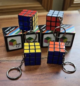 Set Of 4 Vintage Wonderful Key Chain Puzzler Cube, 1980's (New, NOS) - Picture 1 of 4