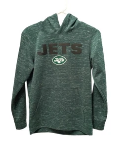 New York Jets Pullover Hoodie Sweatshirt Large 12/14 Youth Boys Preowned - Picture 1 of 5