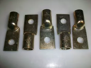 PAQUETE DE 5 EA. TERMINALES TERMINALES 500000 400 A. AGUJERO 1 1/2" W X 4.25" L .656" - Imagen 1 de 4