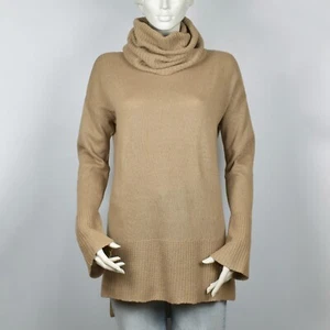 Suéter Suéter Suéter iBlues by MAX MARA Tejido Túnica Cuello Alto Mezcla Lana Beige Talla L - Imagen 1 de 9
