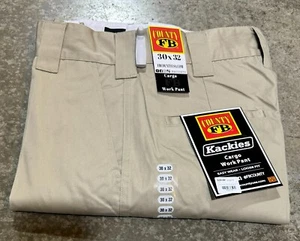 Pantalones Pantalones FB County Kackies Bronceados Carga Trabajo Informal Bolsillo Lateral - Imagen 1 de 4