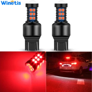 Winetis T20 7443 W21W LED Bulbs Super Bright Red Colorful SMD DRL Daytime Light - Picture 1 of 8