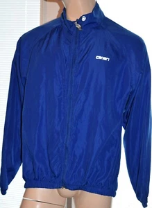 Canari Cycling Jacket 2XL Windbreaker Blue Full Zip Logo Elastic Pocket Men XXL - Picture 1 of 6
