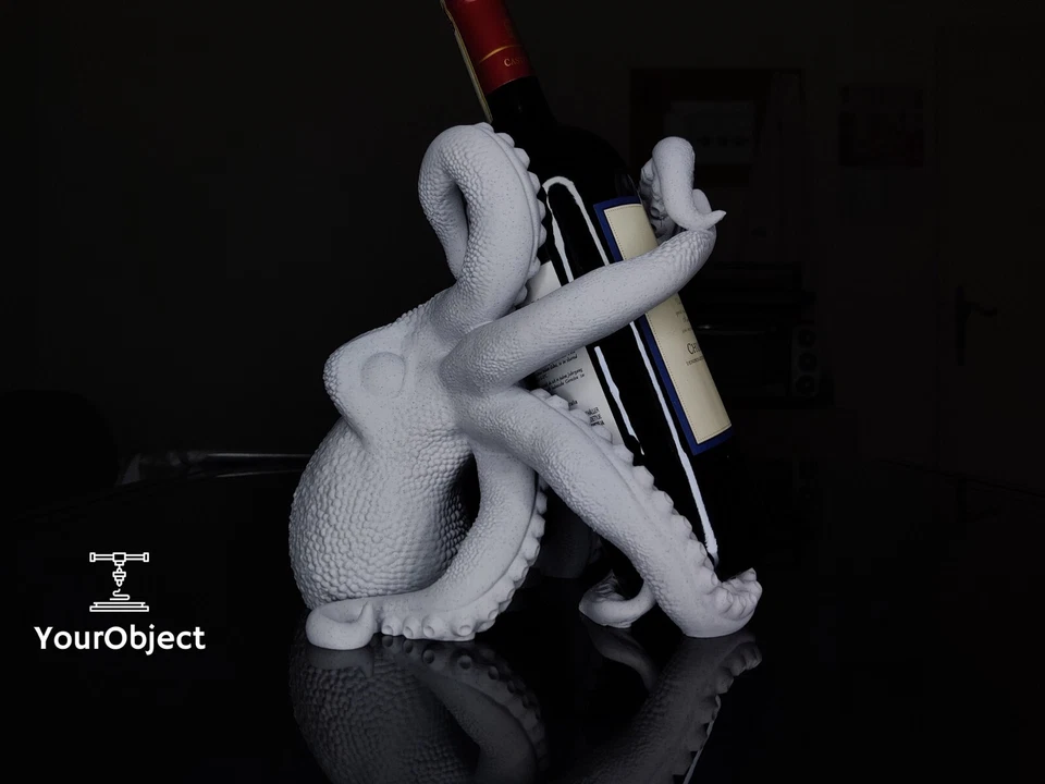 Porta bottiglia di vino, Octopus Porta Bottiglie di vino e calici da collezione - Immagine 1 di 4