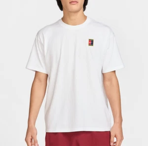 Nike Court Max 90 Tennis T-Shirts Men Sports Tee Casual White AsiaFit HJ3363-100 - Picture 1 of 5