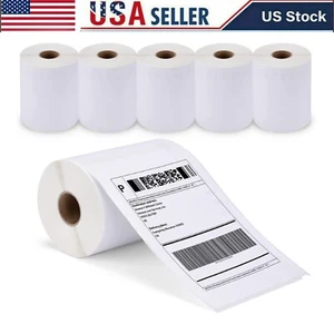 2 Rolls 4"x6" Direct Thermal Shipping Labels Self-Adhesive Paper 250 Per Roll - Picture 1 of 23