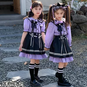 Kuromi Suit Spring Uniform Clothing Long/Short Sleeved Children Princess Dress - Picture 1 of 10