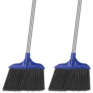 2 Pack Heavy Duty Broom Indoor/Outdoor Commercial Brooms Angle Broom 53 inche... - Picture 1 of 6