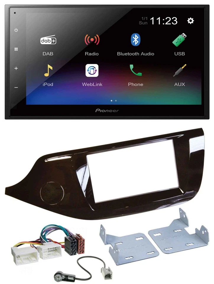 Pioneer USB Bluetooth DAB 2DIN MP3 Autoradio für Kia Ceed ab 12 glänzend - Bild 1 von 4