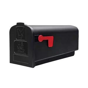 Parsons Black, Medium, Plastic, Post Mount Mailbox - Picture 1 of 12