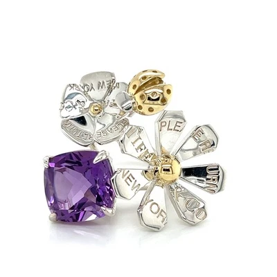 Anillo Tiffany & Co. Return to Love Ladybug Amatista Oro 18k y Esterlina Talla 6 Foto 1 de 4