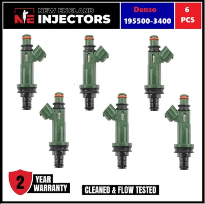 Juego de 6 inyectores de combustible OEM Denso 195500-3400 para 01-04 Subaru Outback 3.0 H6 Foto 1 de 3