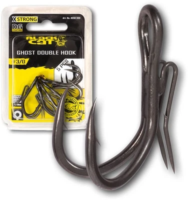 Black Cat Ghost Double Hook DG Coating Doppelt Haken Wels Waller Zwilliingshaken