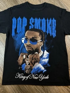 CAMISETA POP SMOKE PARA HOMBRE "REY DE NUEVA YORK" ADULTO TALLA MEDIANA NEGRA - Imagen 1 de 6