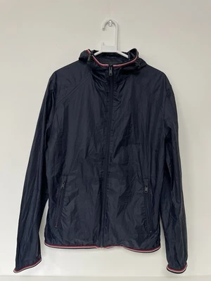 Napapijri Lightweight Men's Jacket Full Zip Hood Navy Size Large - Image 1 of 4