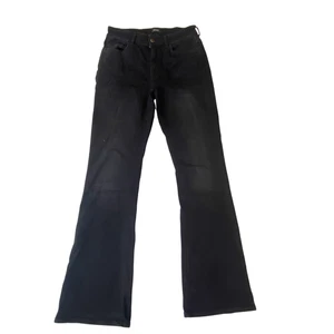 Only Jeans Womens Large W28 L32 Black Denim Bootcut Flat Front Pockets Outdoor - Picture 1 of 4