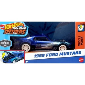 New Mattel Hot Wheels Pull Back Speeders 1969 Ford Mustang Muscle Mania - Picture 1 of 4