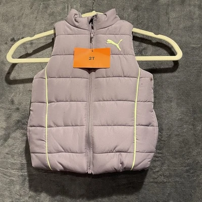 Jaqueta colete acolchoado lilás Puma criança meninas tamanho 2 - Imagem 1 de 4