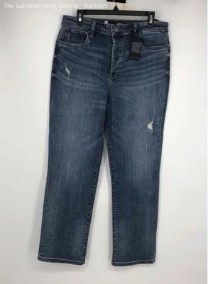 Pantalones de mezclilla Kut From The Kloth para mujer azul rosa tobillo vintage pierna recta talla 12 Foto 1 de 4