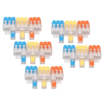 Lever Wire Connectors 450V Wires Quick 41A 5Pcs Kit IDC Electrical - Image 1 of 4