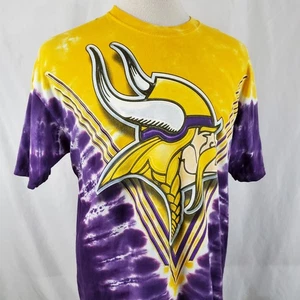Majestic Minnesota Vikings Tie Dye T-Shirt Mens XL NFL Football Cotton Two Sided - Picture 1 of 8