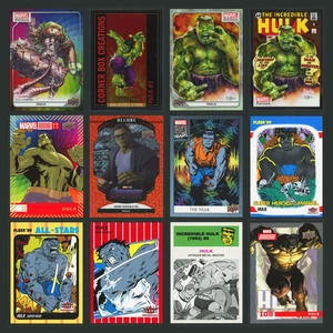 The Incredible Hulk Card Lot 12 Marvel Cards Parallels & Inserts Only Rainbow NM - Picture 1 of 24