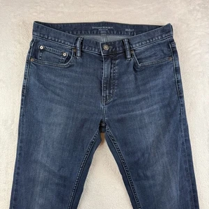 Banana Republic Traveler Jeans Mens 32x32 Blue Straight Slim Fit Dark Wash Denim - Picture 1 of 10