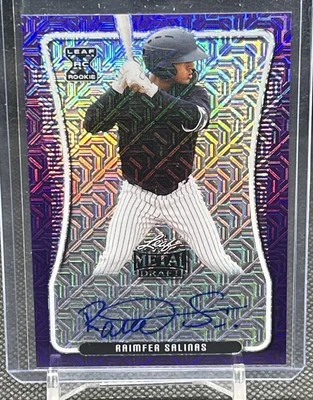 2020 Leaf Metal Draft Purple Mojo /7 Raimfer Salinas #BA-RS2 Auto - Image 1 of 4