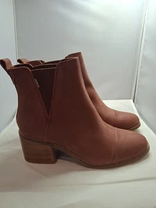 Toms Esme Leder Stiefeletten Damenschuhe Burn Henna Größe 8 Neu - Bild 1 von 11