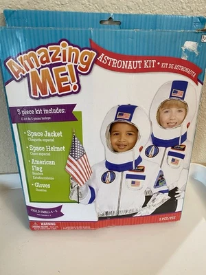 ASTRONAUT HALLOWEEN KIT COSTUME CHILD SIZE SMALL 4-6 AMSCAN 4 PIECE AMAZING ME!  - Image 1 of 4